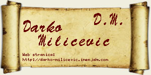 Darko Milićević vizit kartica